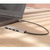 USB HUB, 4 porty, USB 2.0, TRUST "Halyx", strieborná