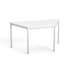 Stôl s kovovými nohami, univerzálny, lichobežníkový tvar, 75x150/75 cm, MAYAH „Freedom SV-41“, biela