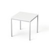 Stôl s kovovými nohami, univerzálny, 75x75 cm, MAYAH "Freedom SV-37", biela