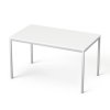Stôl s kovovými nohami, univerzálny, 75x130 cm, MAYAH "Freedom SV-38", biela