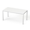 Stôl s kovovými nohami, univerzálny, 75x150 cm, MAYAH "Freedom SV-39", biela