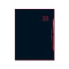 Diár, plánovací, A5, denný, stĺpcový, DAYLINER "Smart Red", s perom