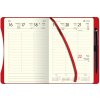 Diár, plánovací, A5, týždenný, stĺpcový, DAYLINER "Smart Red", s perom