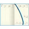 Diár, plánovací, A5, týždenný, stĺpcový, DAYLINER "Elastic Blue", s perom