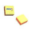 Samolepiaci blok, 76x76mm, 400 listov, STICK N, dúhové neónové farby