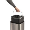 Odpadkový kôš, 21 l, s vekom so senzorom, DURABLE "NO TOUCH", strieborná