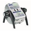 Vizitkár, plastový, pre 400 vizitiek, otočný, horizontálny, DURABLE "VISIFIX®", čierna