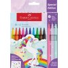 Fixky, sada, FABER-CASTELL "Jednorožec" 10 rôznych farieb + 3 trblietavé