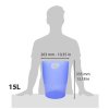 Odpadkový kôš, 15 l, PP, EXACOMPTA "Linicolor", ľadovo modrý