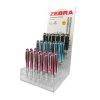 Guľôčkové pero, displej, 0,24 mm, teleskopické, nehrdzavejúca oceľ,, ZEBRA "Telescopic Metal Stylus", modré