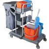 377646 servisny upratovaci vozik 2x6l a 2x25l vedra 2 vanicky chromova konstrukcia zmykaci lis 120l pvc nadoba
