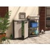 Odpadkový kôš na triedený odpad, plastový, KETER "Split Premium", sivý-čierny