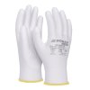 Rukavice pletené, polomáčané DONAU SAFETY PU kat. II biele veľ. 9