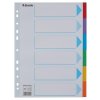Register, kartónový, A4, 6 dielny, popisovateľná predná strana, ESSELTE "Standard", farebný