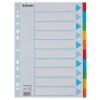 Register, kartónový, A4, 10 dielny, popisovateľná predná strana, ESSELTE "Standard", farebný