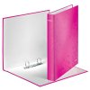 Krúžkový šanón, 2 D-krúžky, 40 mm, A4 Maxi, kartón, LEITZ "Wow", ružová