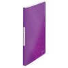 Prezentačná doska, 40 vreciek, , A4, LEITZ "Wow", fialová