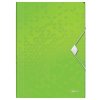 Doska s gumičkou, PP, A4, LEITZ "Wow", zelená