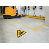 Podlahový piktogram, DURABLE "Pozor! Vysokozdvižný vozík", žlto-čierna
