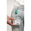 Držiak na identifikačné karty, výsuvný, s karabínou, DURABLE "STYLE", zelená