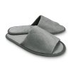 Papuče s otvorenou špičkou, 28 cm, šedé