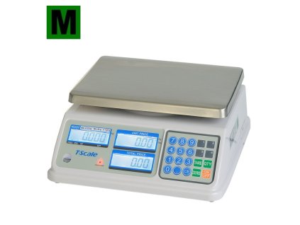 TSCALE SP, 6/15kg, 200mmx260mm  Obchodní pultová váha s výpočtem ceny v nízkém provedení