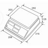 TSCALE SP, 3/6kg, 200mmx260mm  Obchodní pultová váha s výpočtem ceny v nízkém provedení