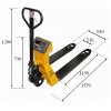 LESAK PV4TBWP2000, 2t, 550mmx1150mm, vážicí paletový vozík s tiskárnou