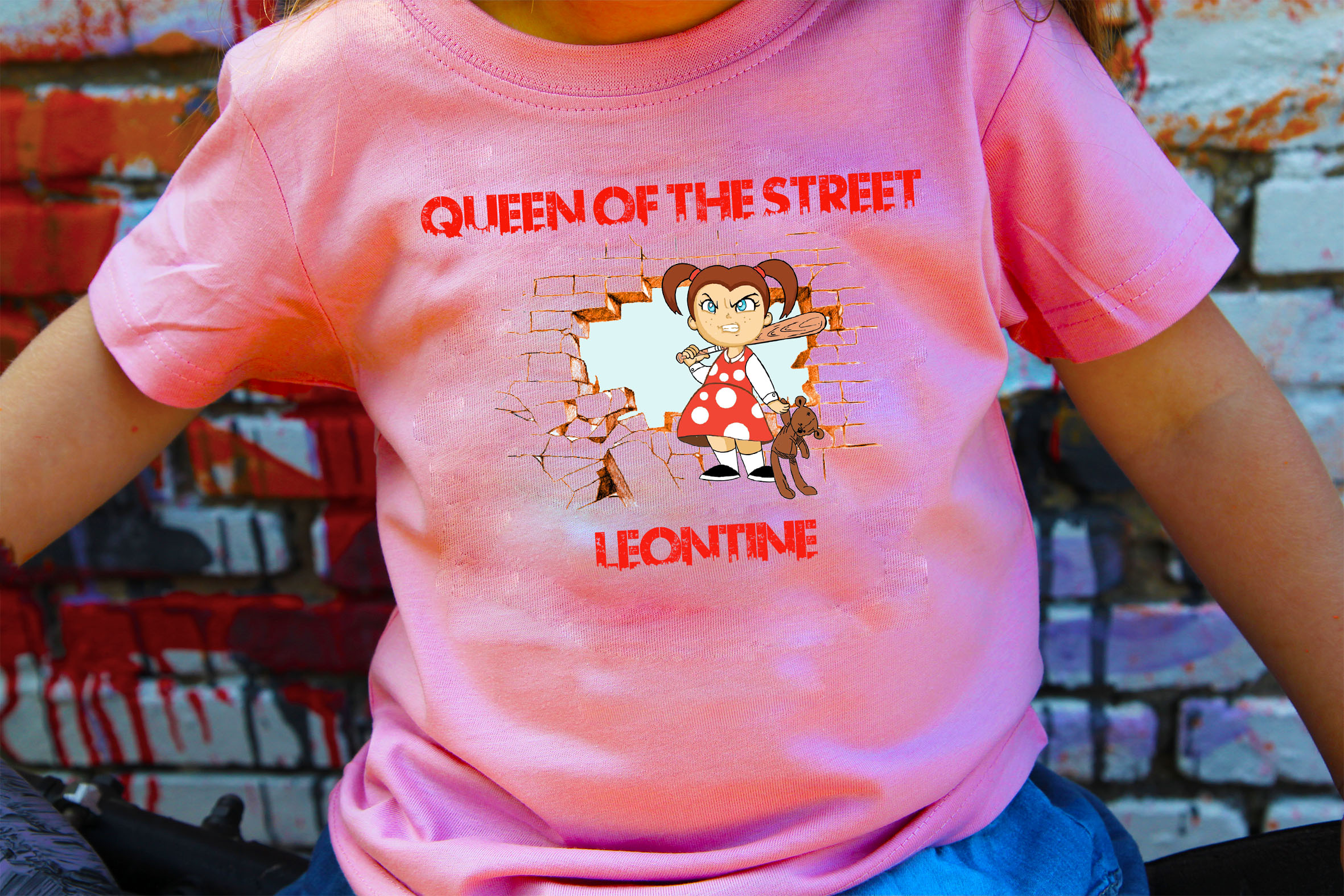Dětské tričko QUEEN OF THE STREET Barva: Světle růžová 08, Velikost: 7/8 let