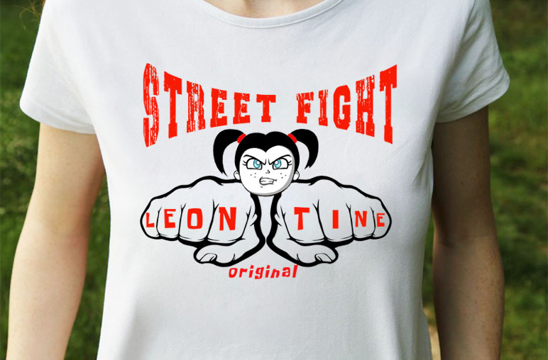 Dámské tričko STREETFIGHT Barva: Bílá 01, Velikost: L