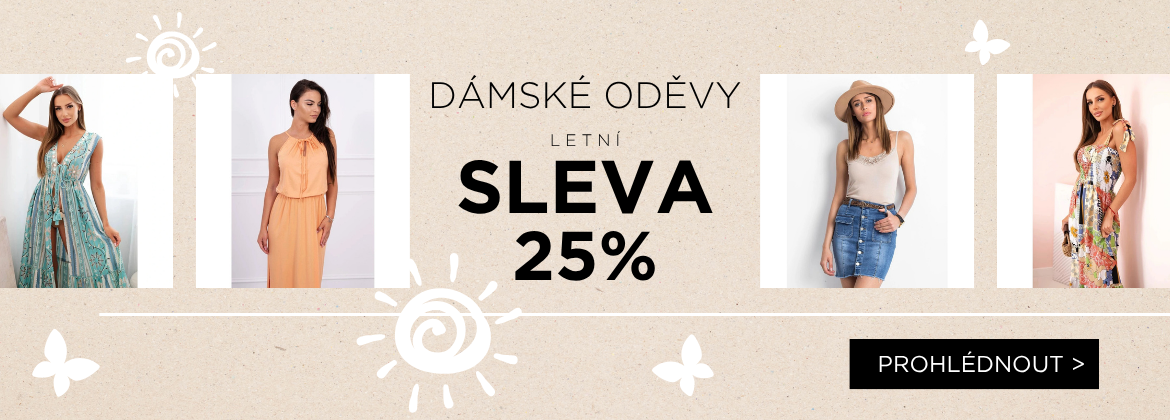 Dámské oděvy sleva 25%