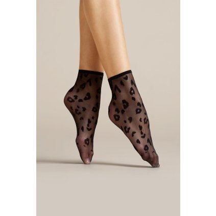 Silonkové ponožky Fiore Doria 8 Den G1076 (Velikost UNI, Barva Černá)