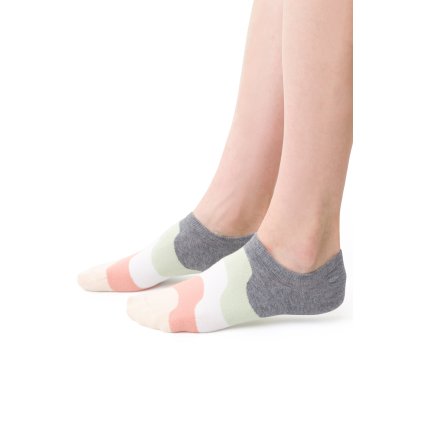 Ponožky Steven 021 wzorowane stopki (Velikost 35-37, Barva Šedá)