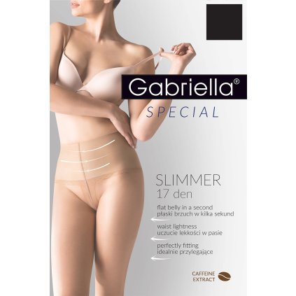 Silonkové punčocháče Gabriella Slimmer 17 DEN code 716 (Velikost 3-M, Barva Béžová)