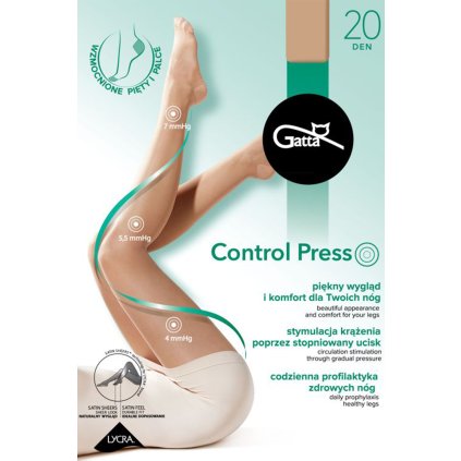 Silonkové punčocháče Gatta Control Press (Velikost S, Barva Béžová)