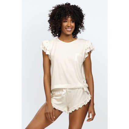 Pyžamo Dkaren Lulu (Velikost S, Barva Smetanová)