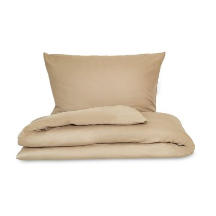 Saténové povlečení LUXURY COLLECTION béžové (Varianta 1+1, 140x200, 70x90cm)