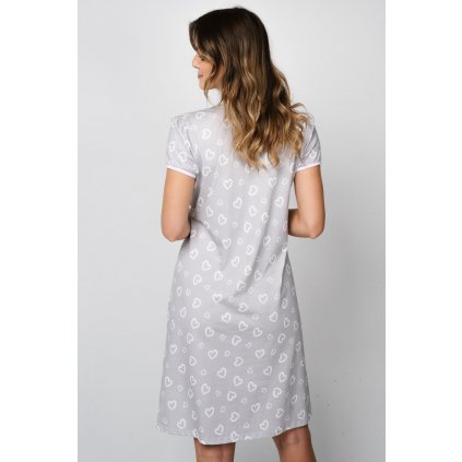 Noční košilka Italian Fashion Noelia kr.r. (Velikost 2XL, Barva Šedá)