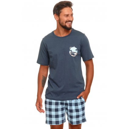 Pyžamo Doctor Nap PMB.4416 (Velikost 2XL, Barva Modrá - tmavě)
