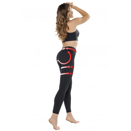 Legíny gWINNER Push-Up Leggins Anti Cellulite (Velikost XL, Barva Černá)