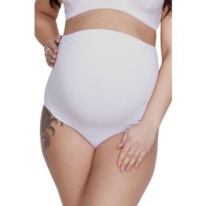 Těhotenské kalhotky Mitex Mama Belly (Velikost I, Barva Bílá)