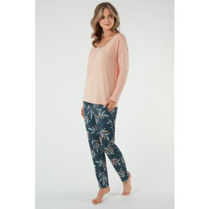 Dámské pyžamo Italian Fashion Julietta kr.r. kr.sp. (Velikost XL, Barva Oranžová)