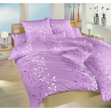Povlečení krep Mandevila fialová (Varianta Povlečení krep Mandevila fialová 140x200, 70x90 cm)