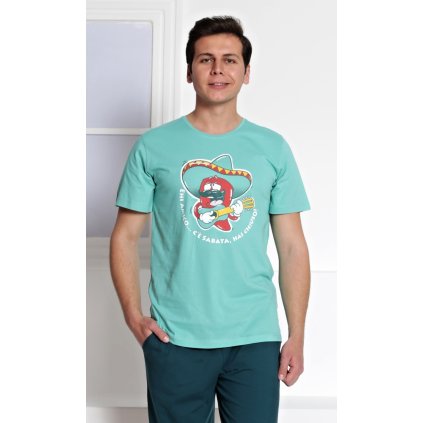 Pánské pyžamo kapri Mexiko (Barva Žlutá, Velikost S)