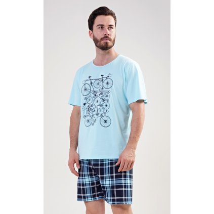 Pánské pyžamo šortky Kolo (Barva Zelená, Velikost 2XL)