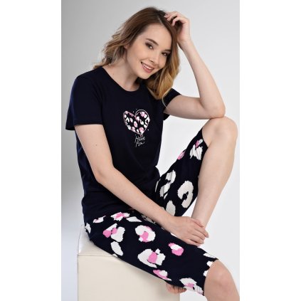 Dámské pyžamo kapri Jana (Barva Oranžová, Velikost 2XL)