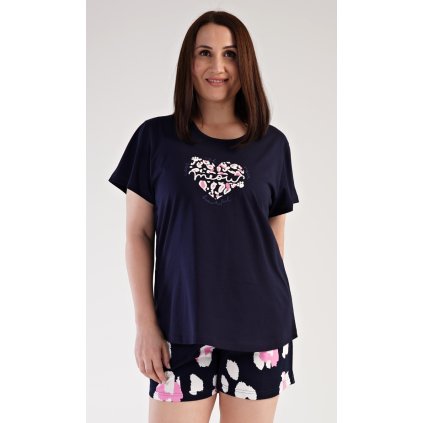 Dámské pyžamo šortky Jana (Barva Růžová - světle, Velikost 4XL)