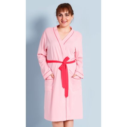 Dámský župan krátký Mariana (Barva Růžová - světle, Velikost 3XL)