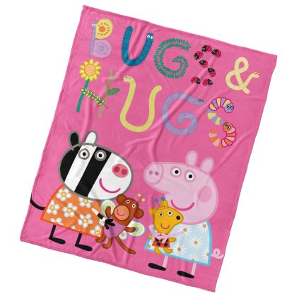 41379 detska deka prasatko pepina a zoe s plysaky 110x140