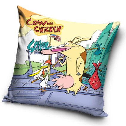 37380 dekoracni polstarek cow and chicken zaskolaci